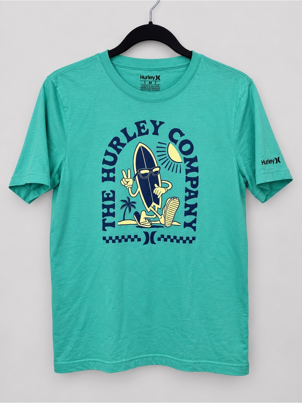 Hurley The Hurley Company Surf Graphic T-Shirt Youth XL 13-15 Teal Blue